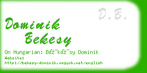 dominik bekesy business card